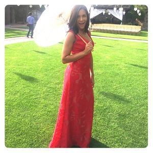 BCBG Red Lace Gown